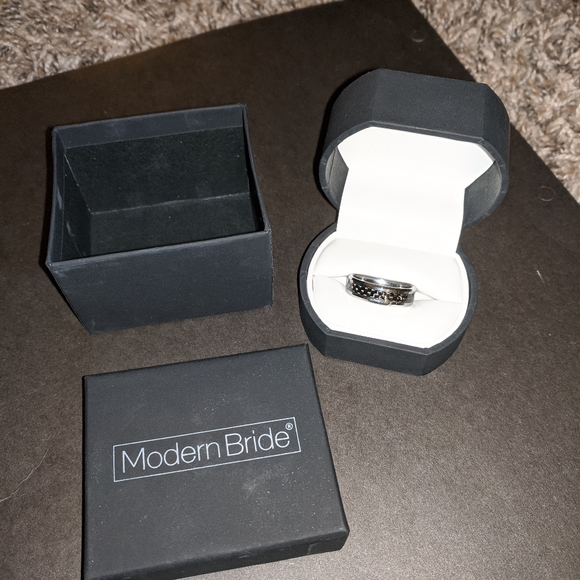 Men's Tunsten Wedding Band Sz 10 - Picture 2 of 12